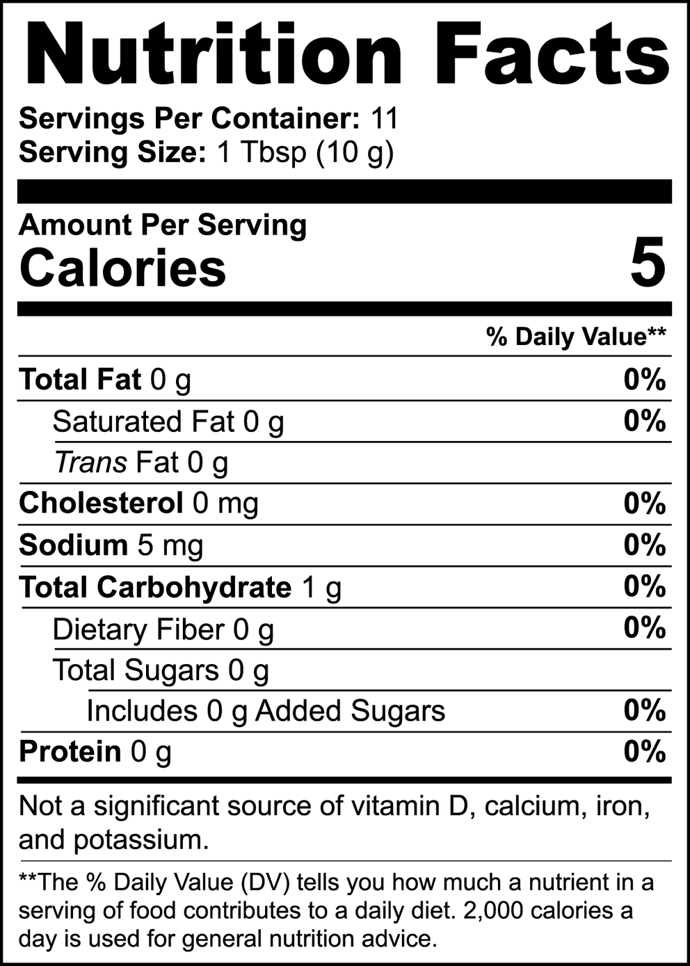 Mushroom Coffee Fusion - Lion’s Mane & Chaga 4oz nutritional facts