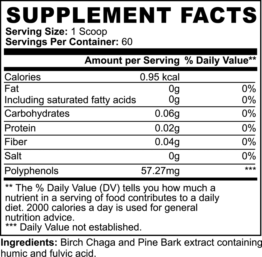Natural Gut Wellness Powder nutritional facts