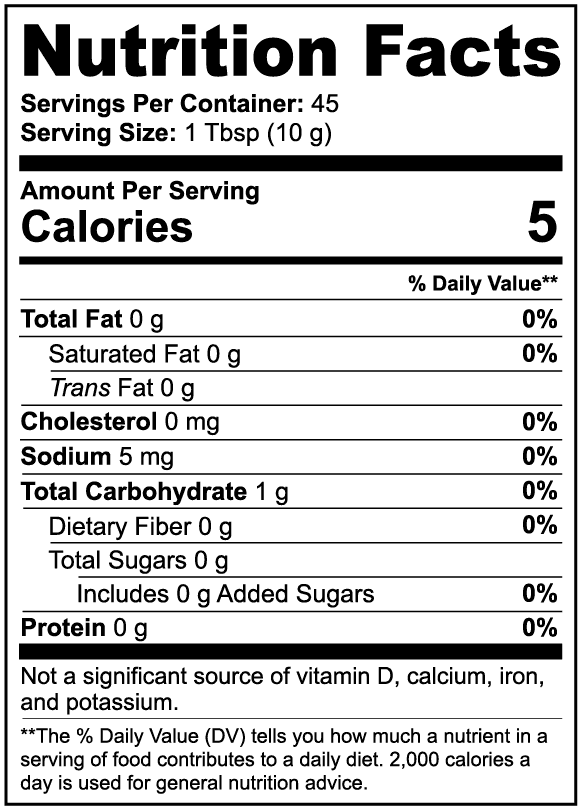 Mushroom Coffee Fusion - Lion’s Mane & Chaga 16oz nutritional facts