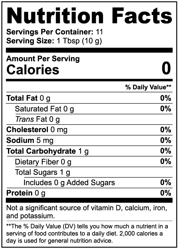Manuka Honey Coffee 4oz nutritional facts