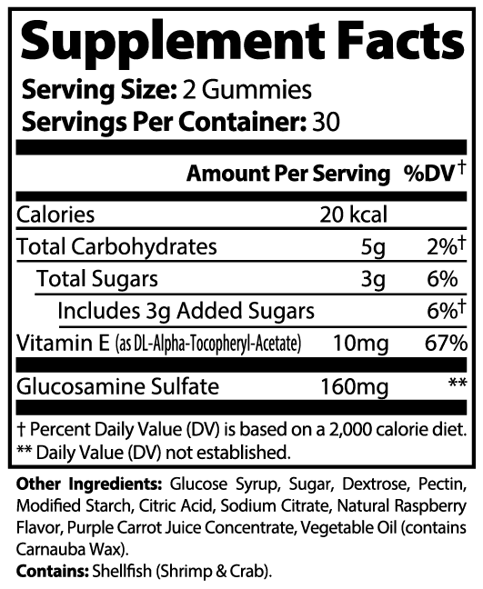 Joint Support Gummies (Adult) nutritional facts