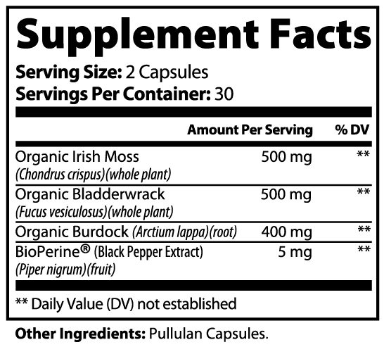 Sea Moss nutritional facts