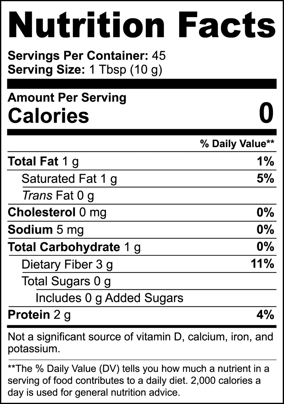 Hemp Coffee Blend - Medium Roast 16oz nutritional facts