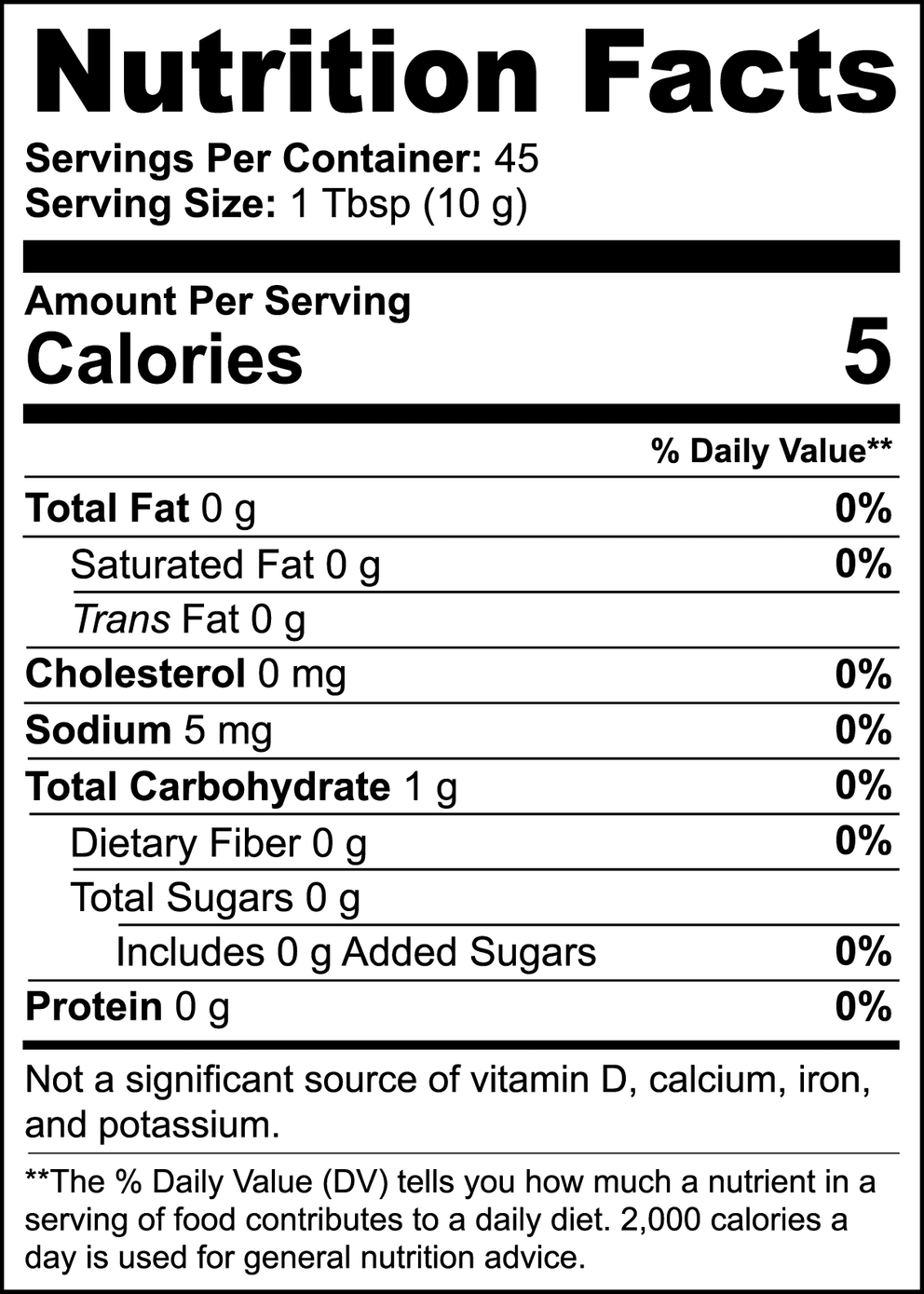 Mushroom Coffee Fusion - Lion’s Mane & Chaga 16oz nutritional facts