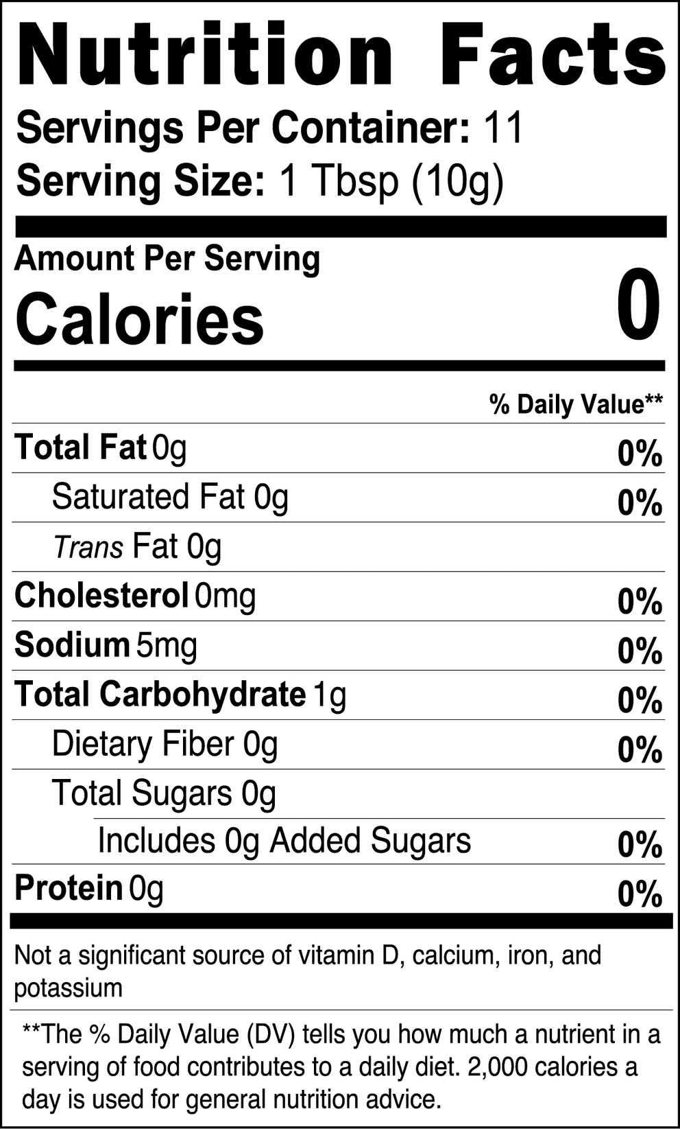 Manuka Honey Coffee 4oz nutritional facts