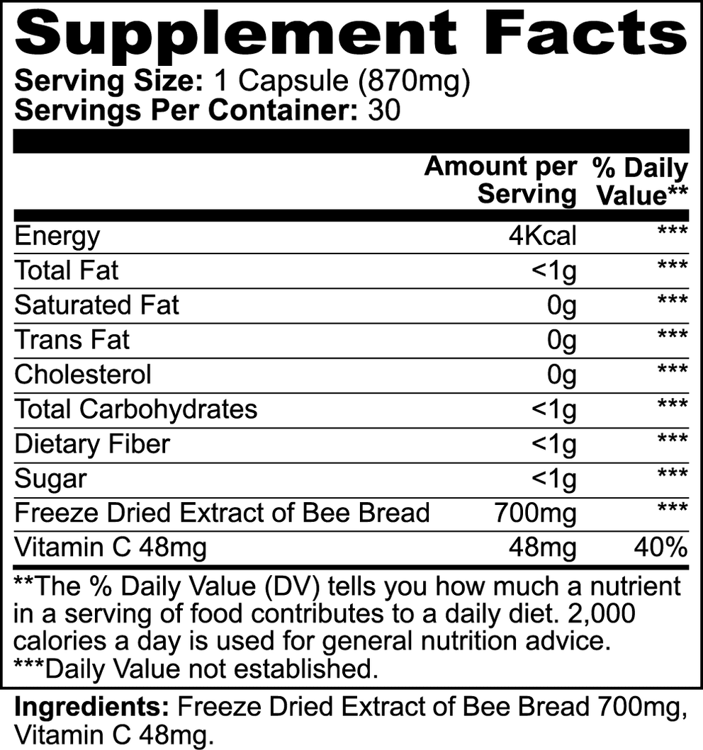 Bee Pearl nutritional facts