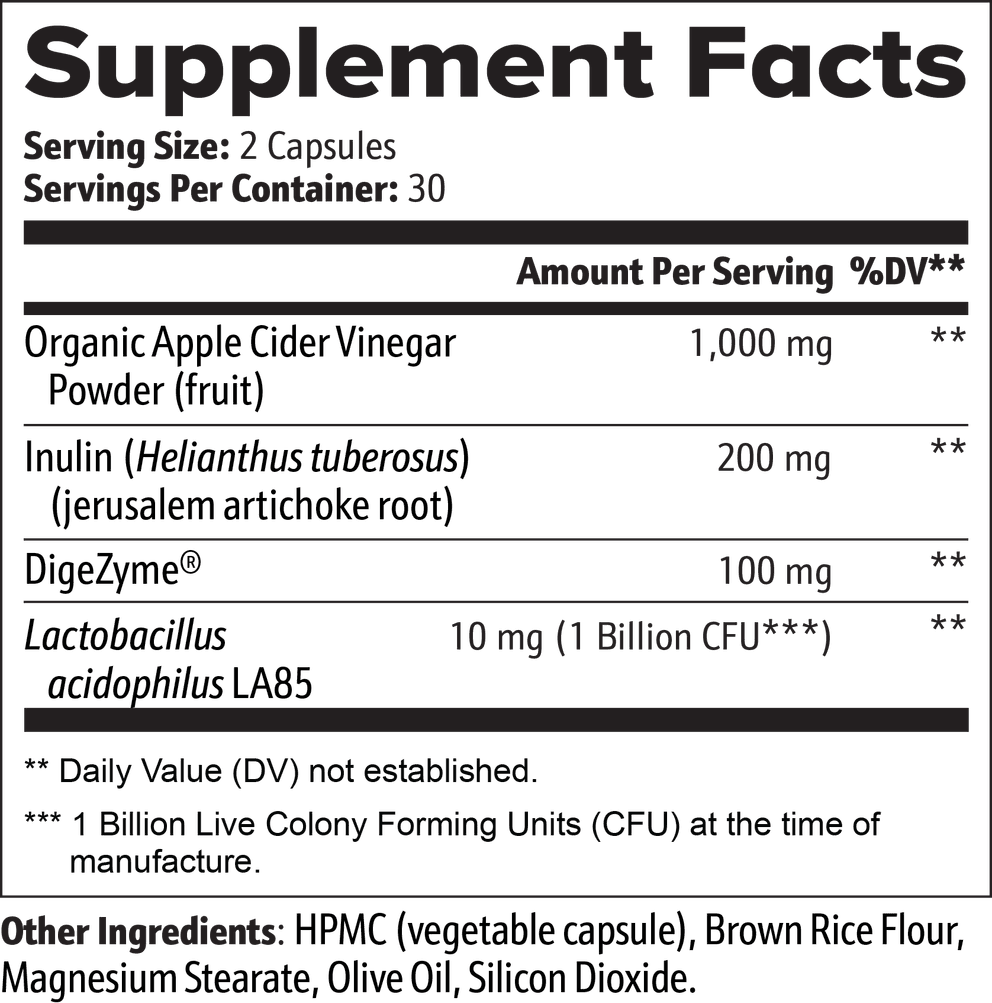 Gut Health nutritional facts