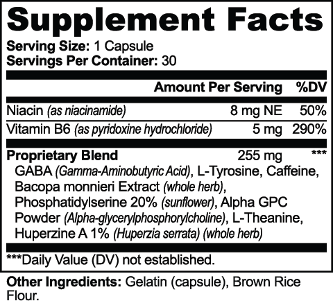 Cognitive Support nutritional facts