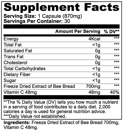 Bee Pearl nutritional facts