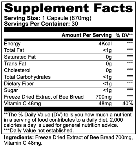 Bee Pearl nutritional facts