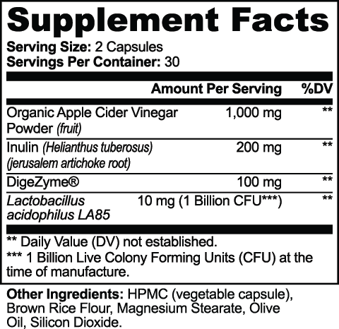 Gut Health nutritional facts