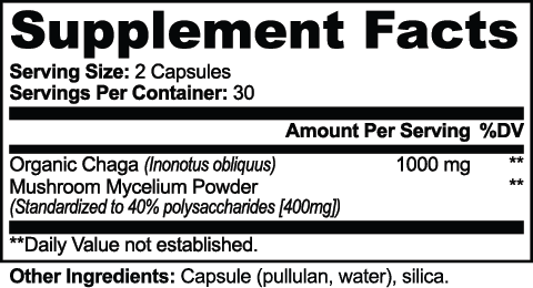 Chaga Mushroom nutritional facts