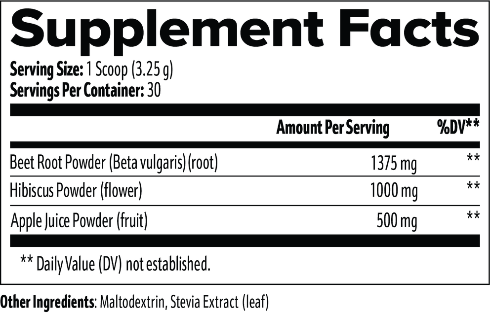 Beetroot Powder nutritional facts