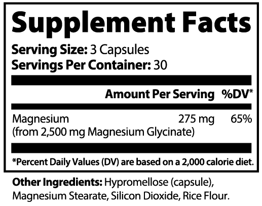 Magnesium Glycinate nutritional facts