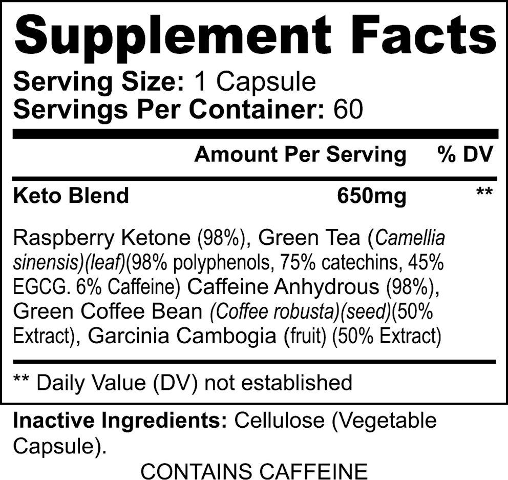 Keto-5 nutritional facts