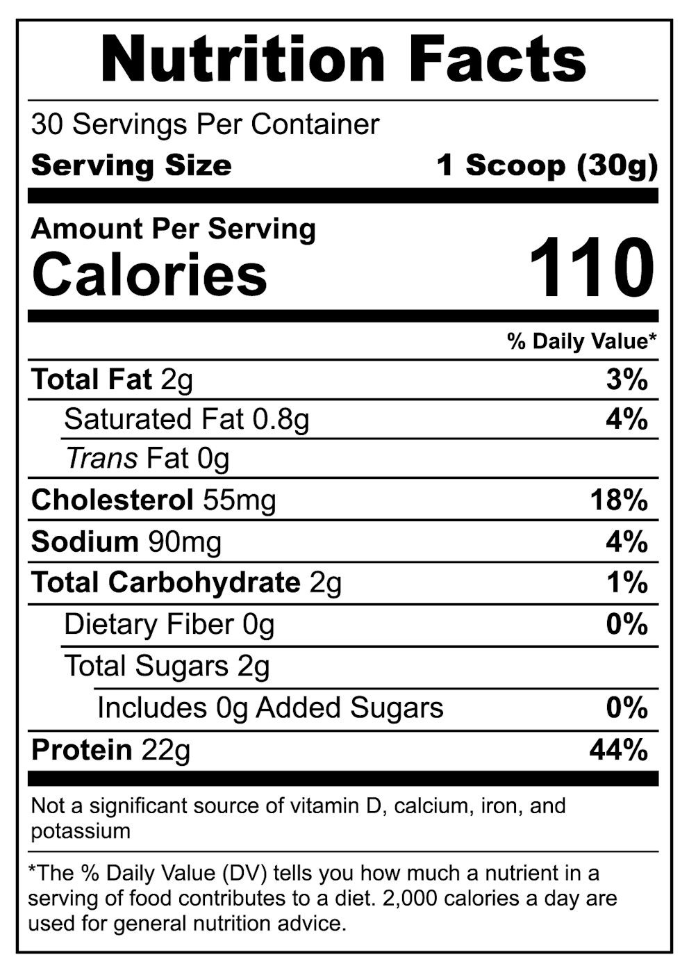 Whey Protein (Salty Caramel Flavour) nutritional facts