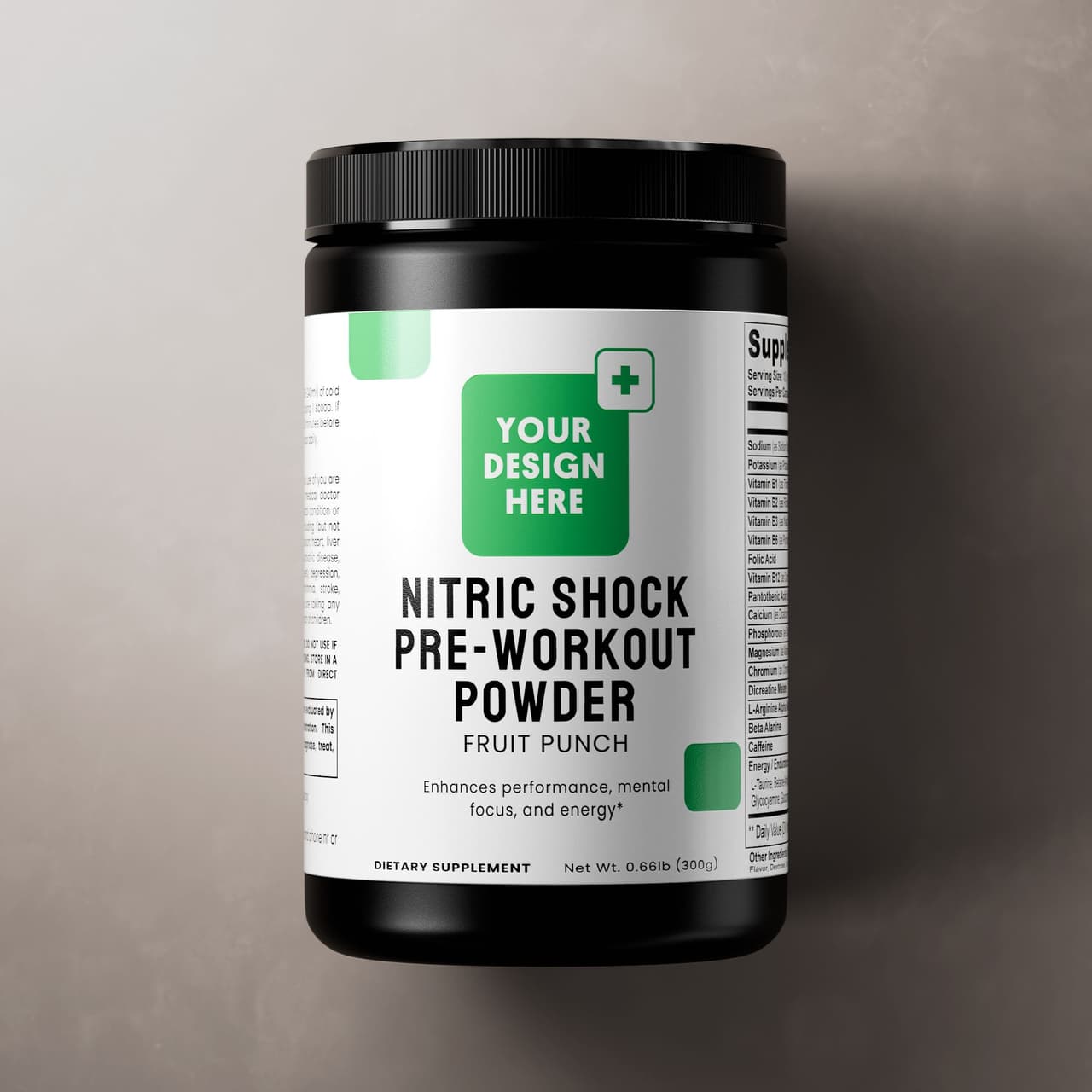 Shock Line Powder Catalog | Nitric Shock Pre-Workout Powder (Fruit Punch) | Supliful